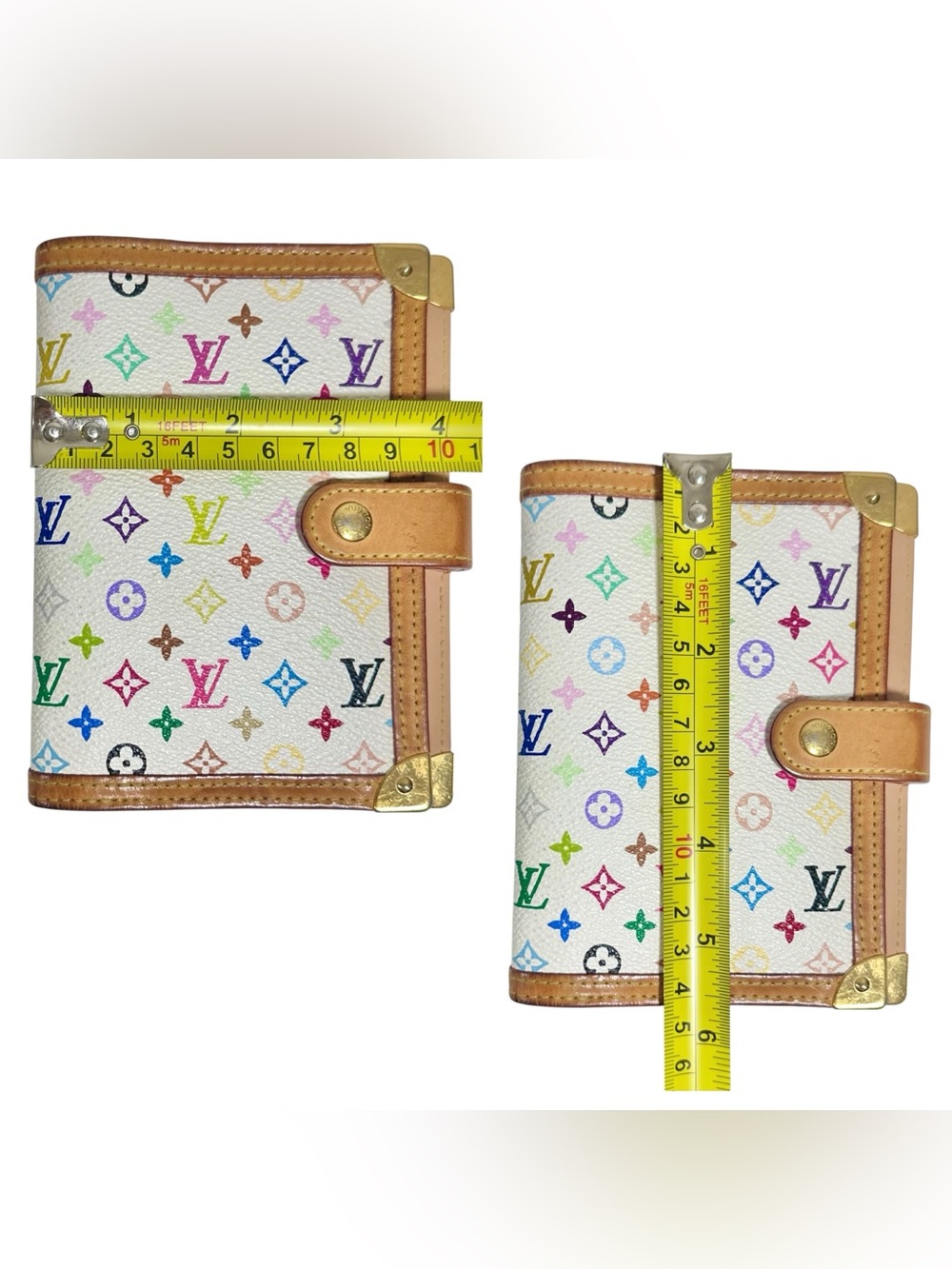 Louis Vuitton Murakami Multicolor White & Vachetta Leather Agenda PM Wallet - Picture 11 of 16
